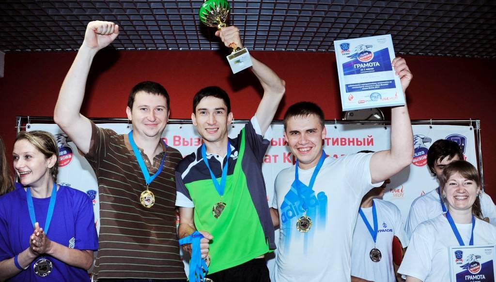 Команда «Сбербанка» — первый чемпион «Лиги Вызова» по настольному теннису.